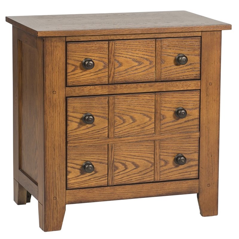 Homesphere Furniture Contemporary Cabin Medium Brown Night Stand