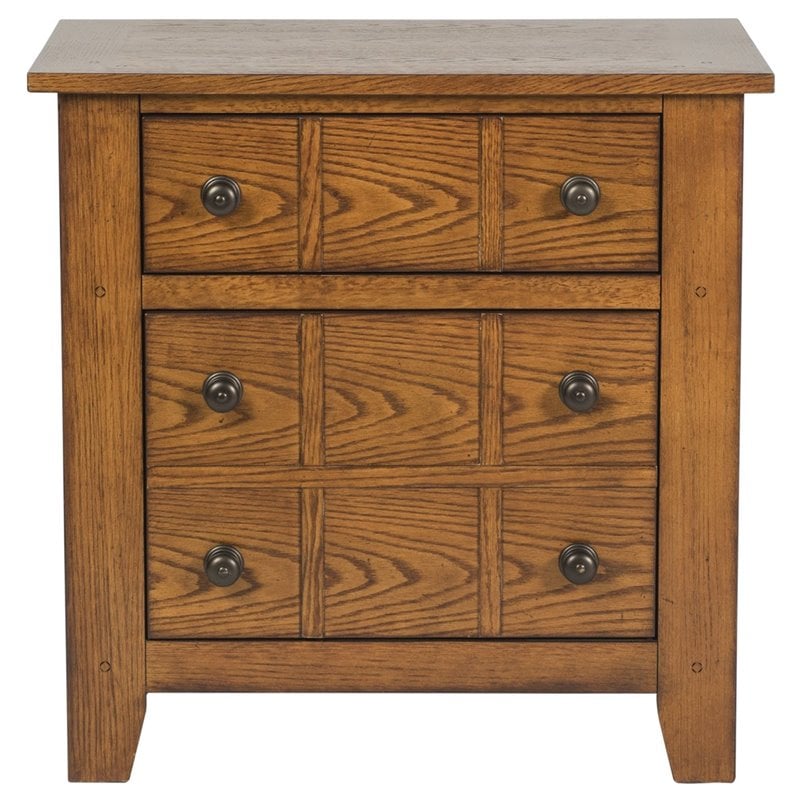 Homesphere Furniture Contemporary Cabin Medium Brown Night Stand