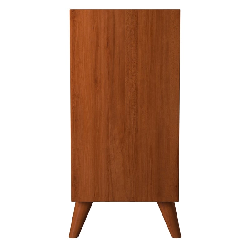 Homesphere Furniture 3 Drawer Two Tone Wood Small Chest in Acorn (Brown)-White