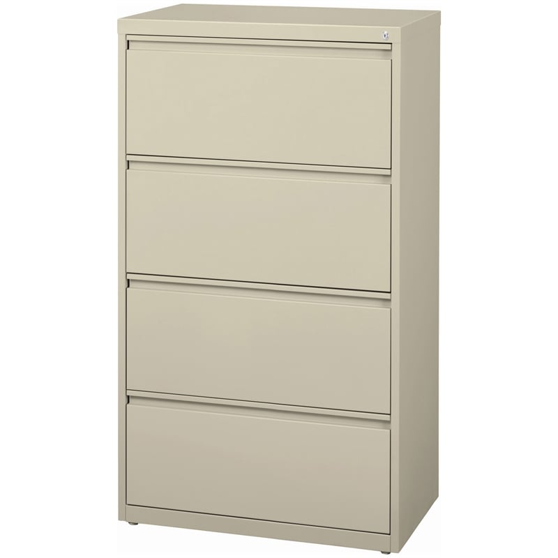 Homesphere Furniture 30-in Wide Metal 4 Drawer Lateral File Cabinet Putty/Beige