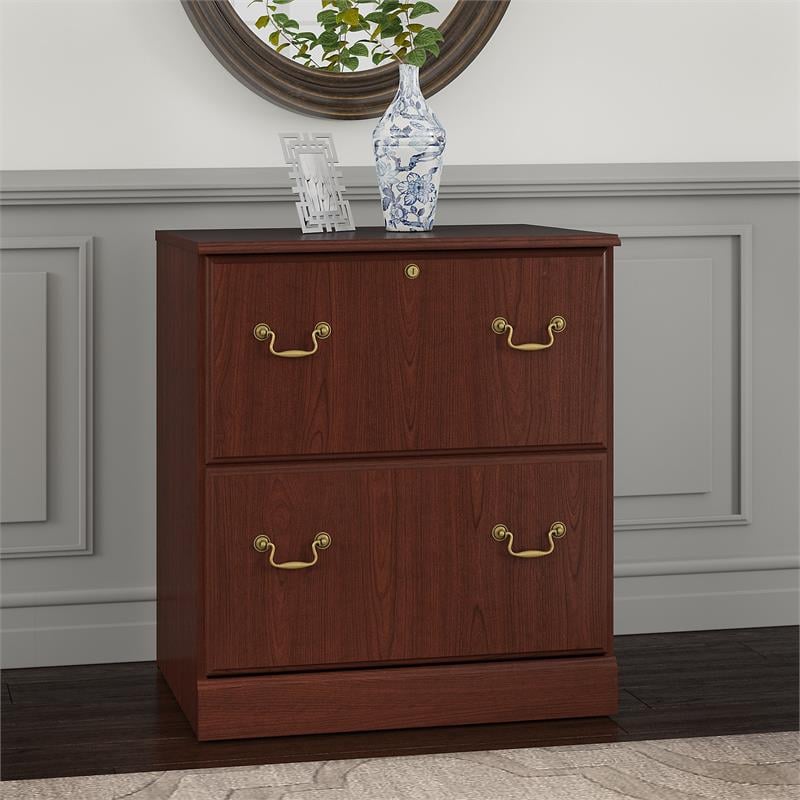 Homesphere Furniture Modern Lateral File Cabinet in Harvest Cherry