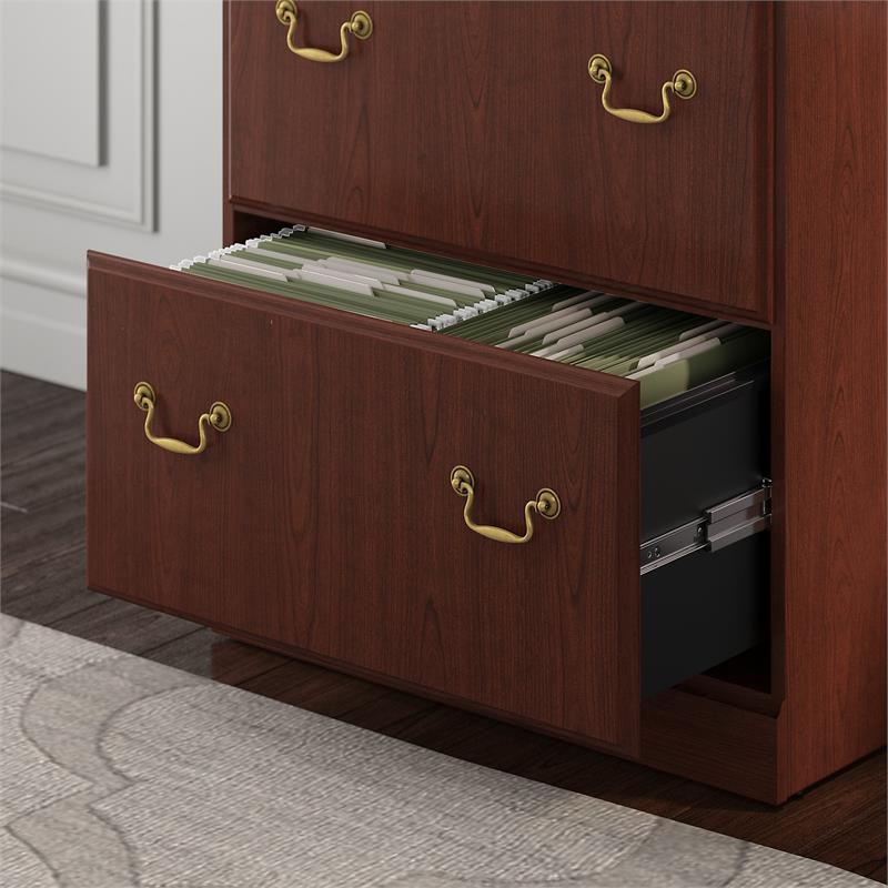 Homesphere Furniture Modern Lateral File Cabinet in Harvest Cherry