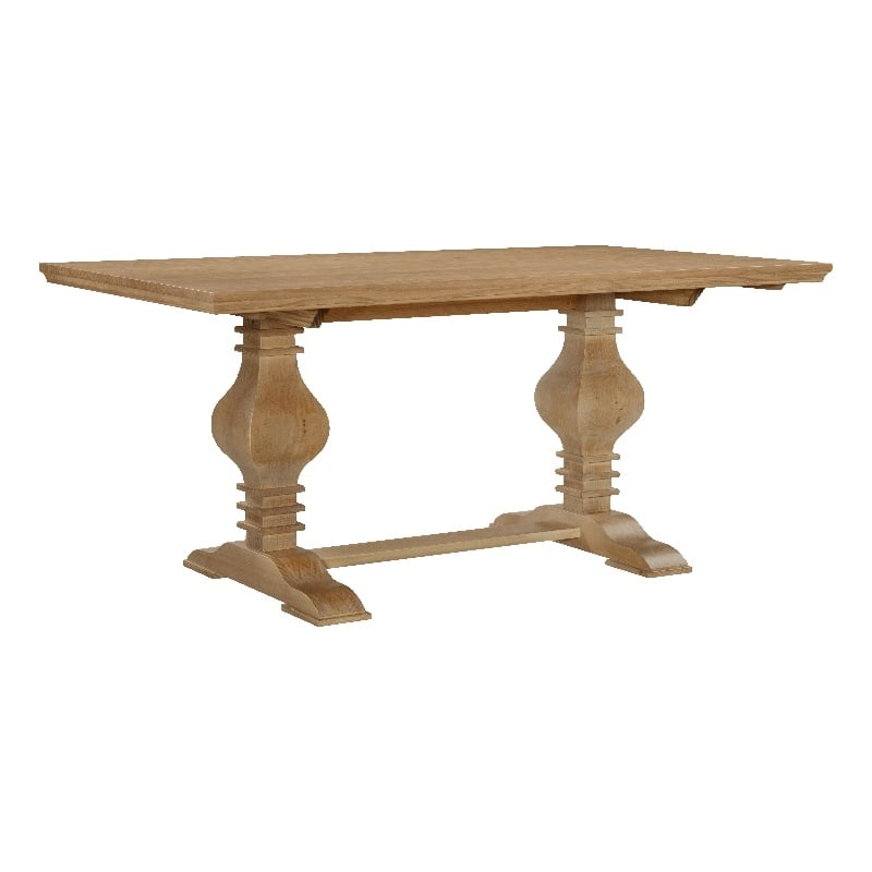 Homesphere Furniture Wood Dining Table in Rustic Honey Brown