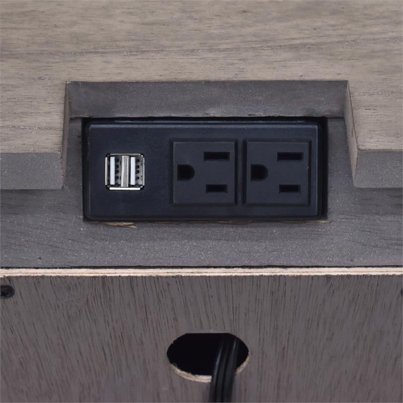 Homesphere Furniture Driftwood Gray Wood 3-drawer Nightstand