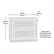 Homesphere Furniture Wood 2-Drawer Lateral File Cabinet - Select Cherry