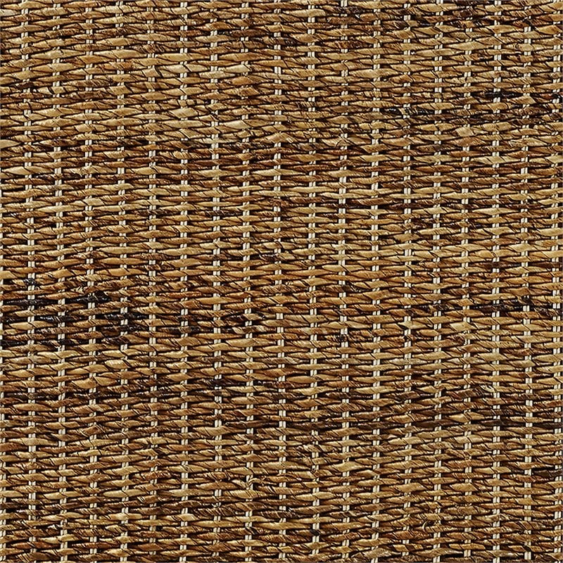 Homesphere Furniture Wood Queen Banana Leaf Panel Bed in Natural
