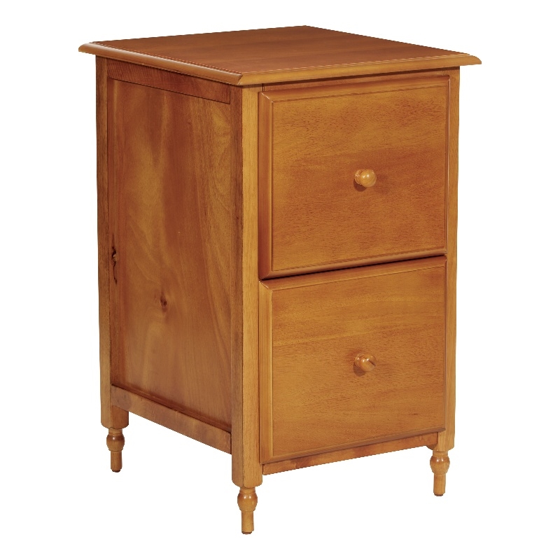 Homesphere Furniture 2 Drawer Wood File Cabinet in Antique Cherry