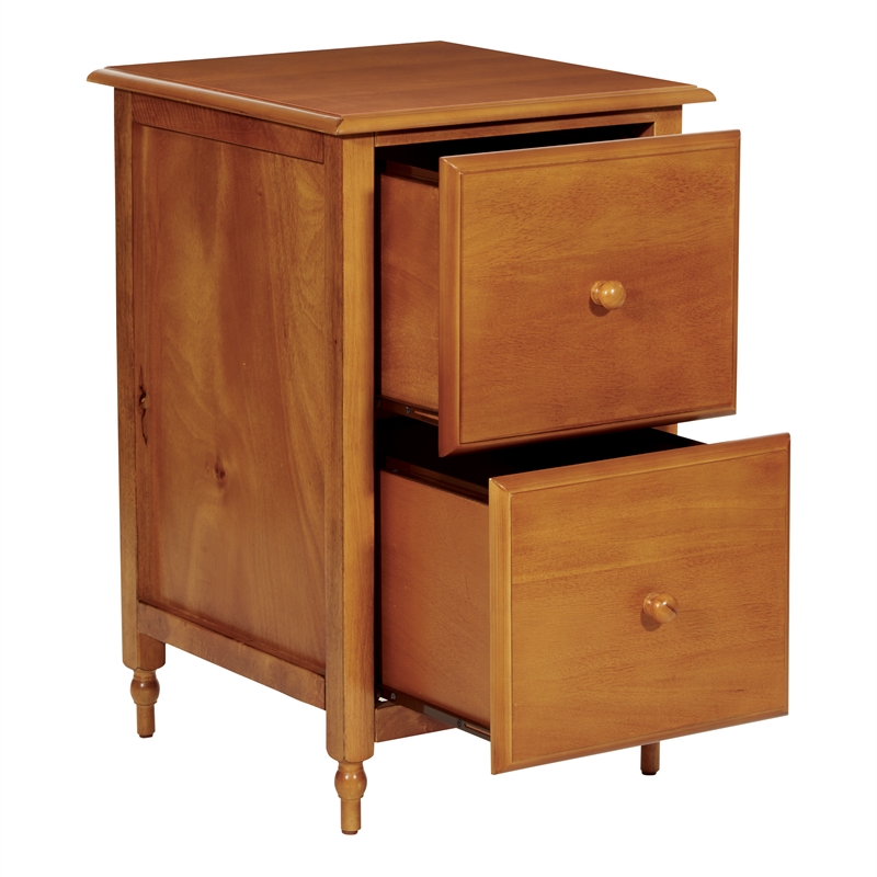 Homesphere Furniture 2 Drawer Wood File Cabinet in Antique Cherry