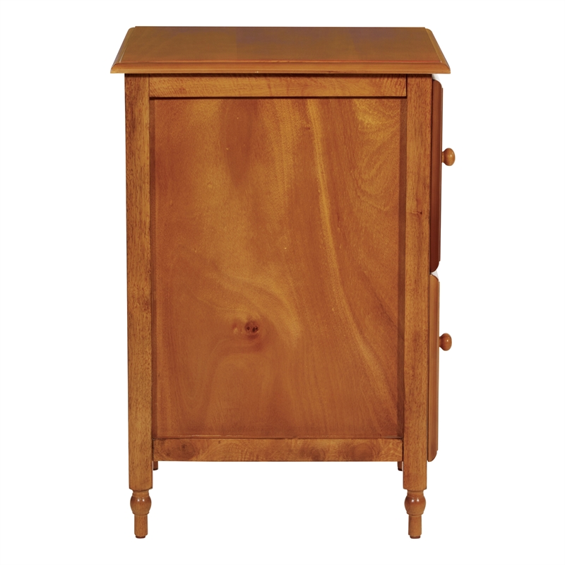 Homesphere Furniture 2 Drawer Wood File Cabinet in Antique Cherry