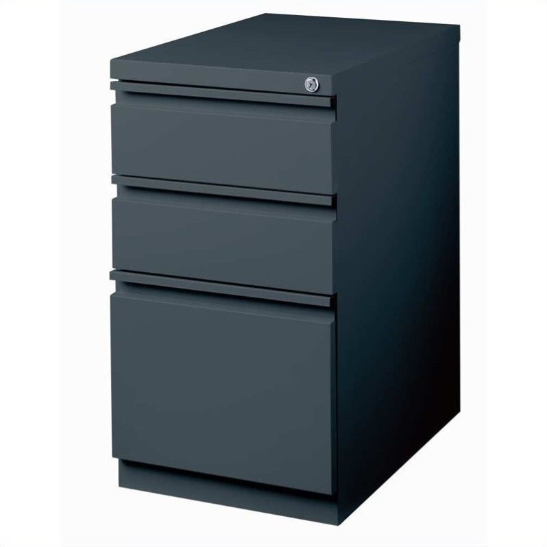 Homesphere Furniture Charcoal Deep Metal Mobile Pedestal File 3-Drawer Box/Box