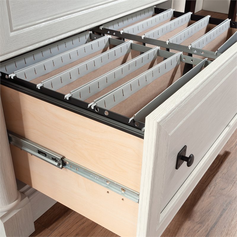 Homesphere Furniture Wood Filing Cabinet - Glacier Oak/Rosso Slate Accent