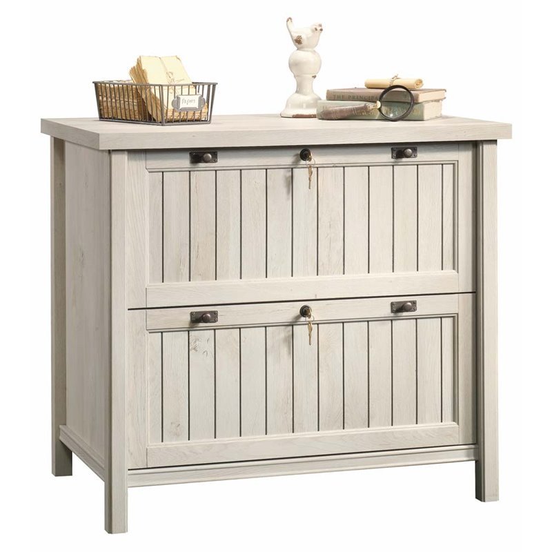 Homesphere Furniture Wood 2-Drawer Lateral File Cabinet - Chalked Chestnut