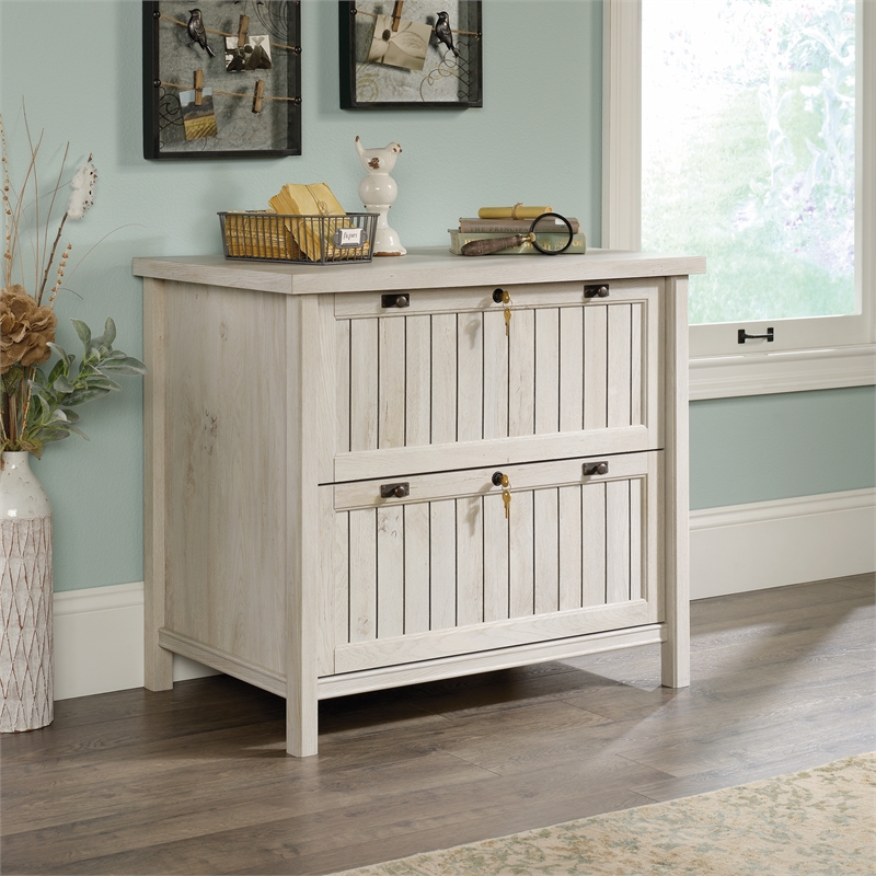 Homesphere Furniture Wood 2-Drawer Lateral File Cabinet - Chalked Chestnut