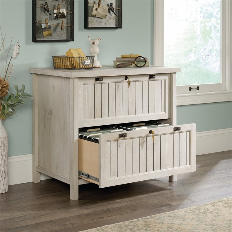 Homesphere Furniture Wood 2-Drawer Lateral File Cabinet - Chalked Chestnut