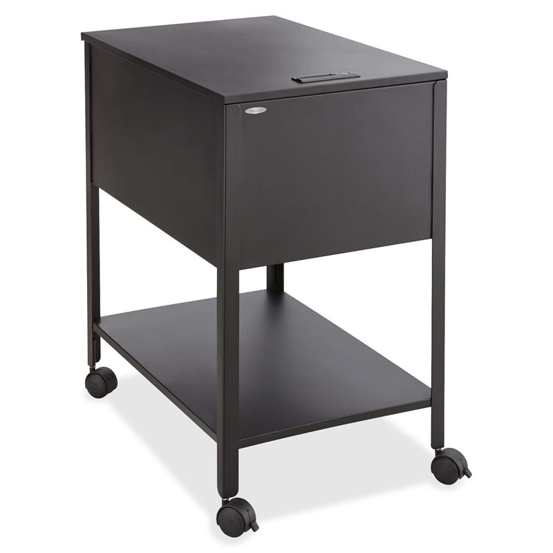 Homesphere Furniture Extra Deep 1 Drawer Legal Mobile Tub File with Lock - Black