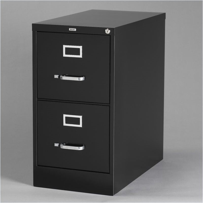 Homesphere Furniture Metal 2 Drawer Letter Width Vertical File Cabinet Black