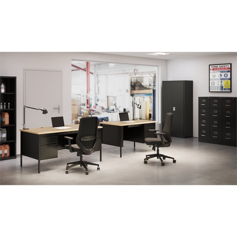 Homesphere Furniture Metal 4 Drawer Letter Width Vertical File Cabinet Black