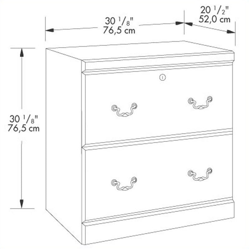 Homesphere Furniture Engineered Wood File Cabinet in Classic Cherry