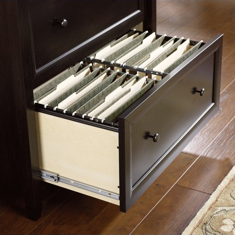 Homesphere Furniture Engineered Wood 2-Drawer File Cabinet in Black