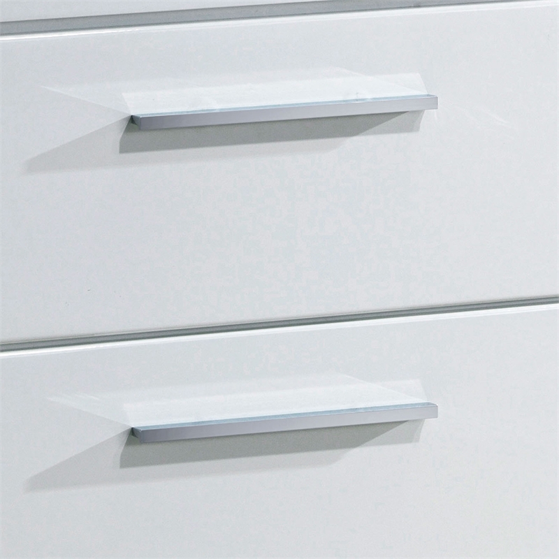 Homesphere Furniture Solid Wood 2-Drawer Nightstand in Glossy White
