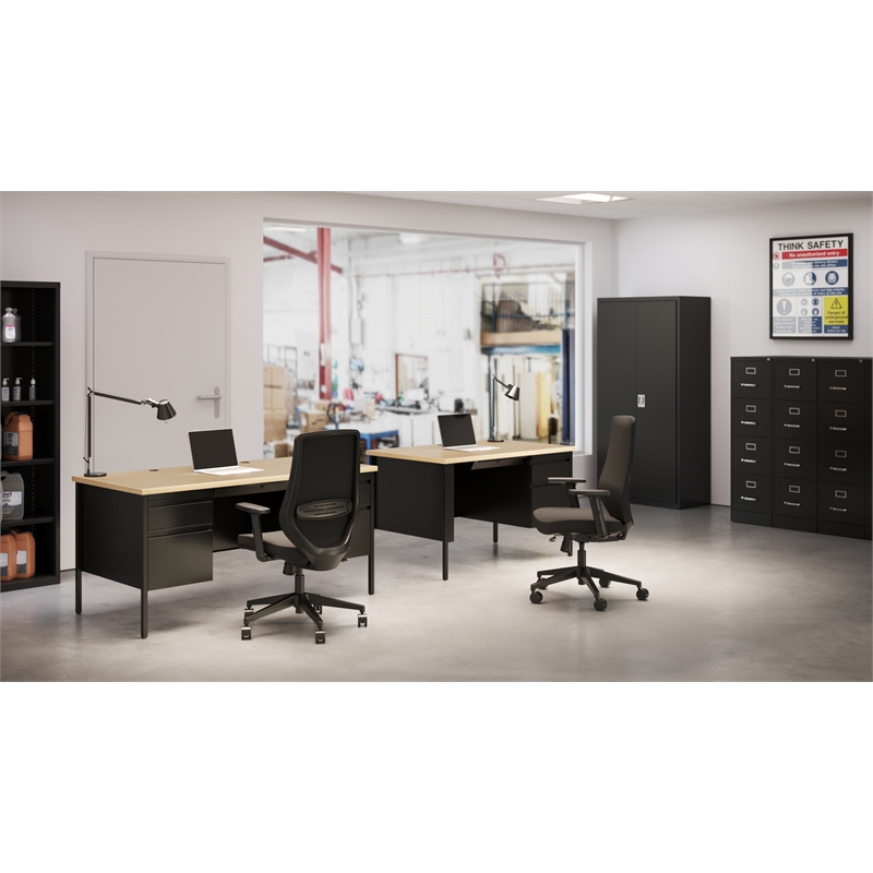 Homesphere Furniture Metal 4 Drawer Letter Width Vertical File Cabinet Black