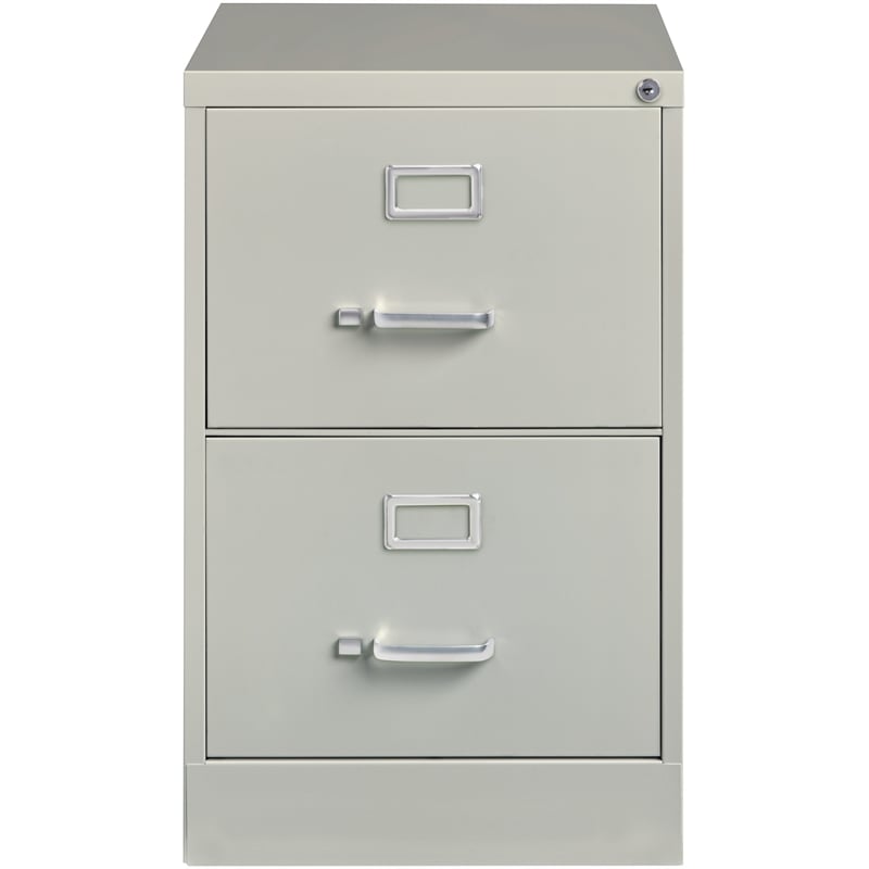 Homesphere Furniture 2 Drawer Legal Width Metal Vertical File Cabinet Light Gray