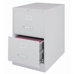Homesphere Furniture 2 Drawer Legal Width Metal Vertical File Cabinet Light Gray
