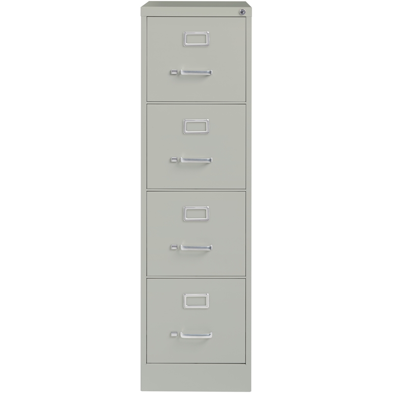 Homesphere Furniture 4 Drawer Letter Width Vertical File Cabinet - Light Gray