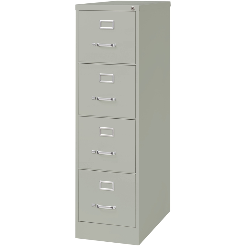 Homesphere Furniture 4 Drawer Letter Width Vertical File Cabinet - Light Gray