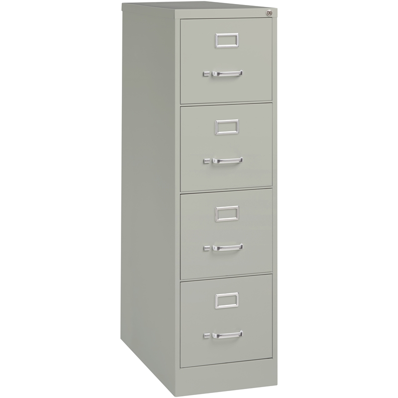 Homesphere Furniture 4 Drawer Letter Width Vertical File Cabinet - Light Gray