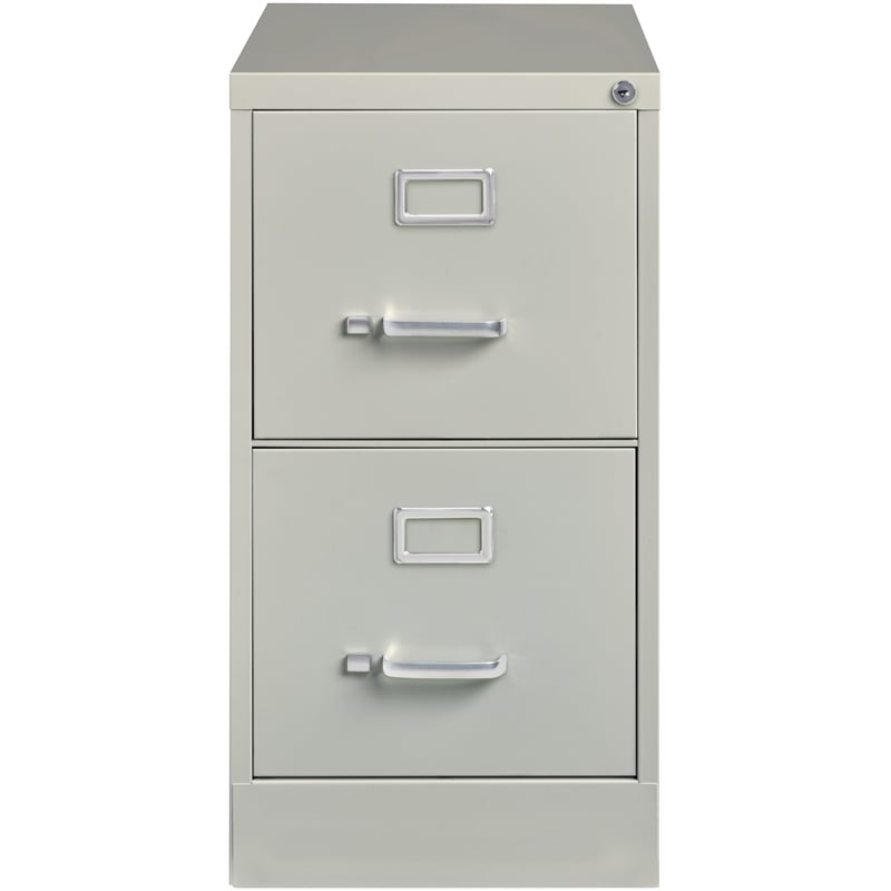 Homesphere Furniture 2 Drawer Letter Width Vertical File Cabinet Light Gray