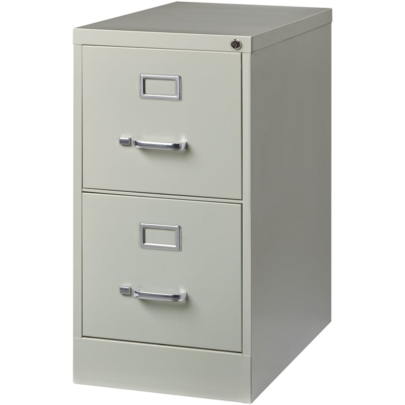 Homesphere Furniture 2 Drawer Letter Width Vertical File Cabinet Light Gray