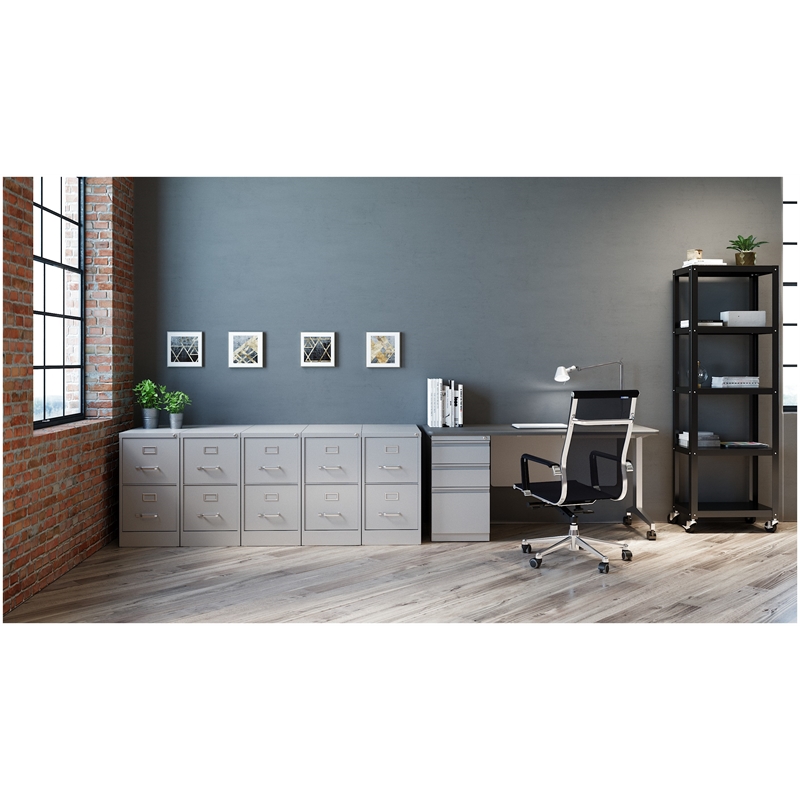 Homesphere Furniture 2 Drawer Letter Width Vertical File Cabinet Light Gray