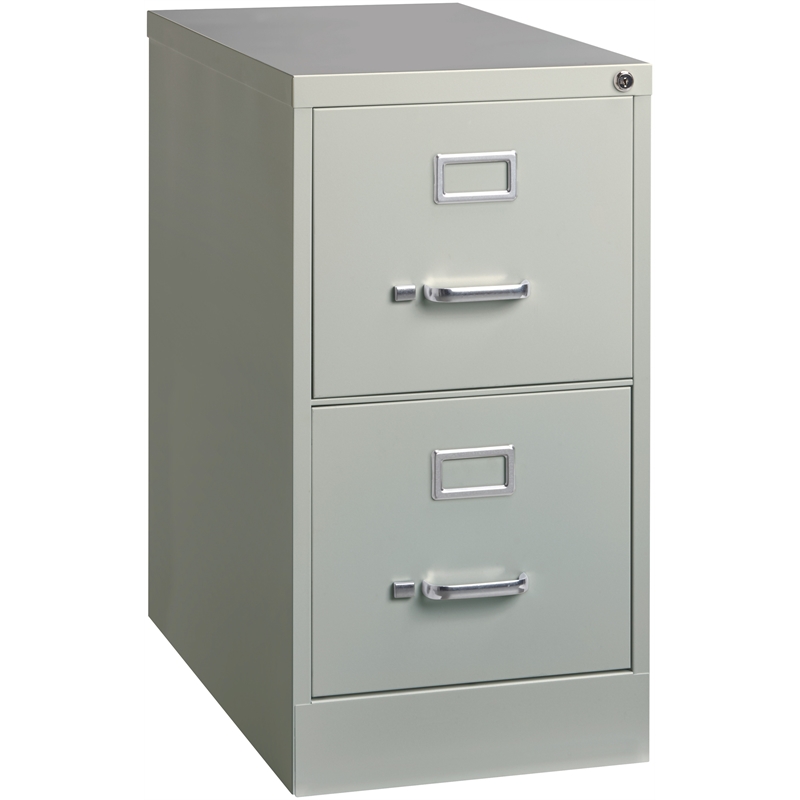 Homesphere Furniture 2 Drawer Letter Width Vertical File Cabinet Light Gray