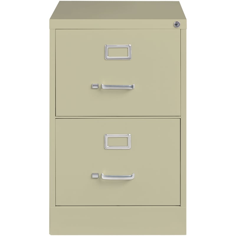 Homesphere Furniture 2 Drawer Legal Width Vertical File Cabinet Putty/Beige