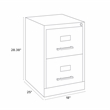 Homesphere Furniture 2 Drawer Legal Width Vertical File Cabinet Putty/Beige