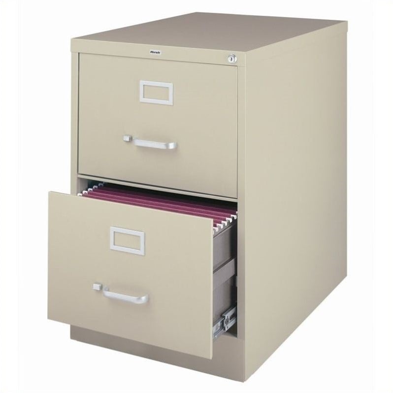 Homesphere Furniture 2 Drawer Legal Width Vertical File Cabinet Putty/Beige