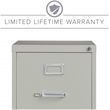 Homesphere Furniture 4 Drawer Letter Width Vertical File Cabinet Light Gray