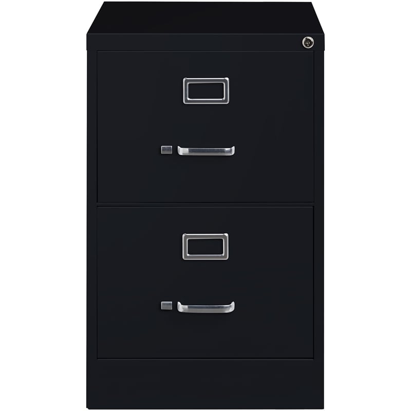 Homesphere Furniture Metal 2 Drawer Legal Width Vertical File Cabinet Black