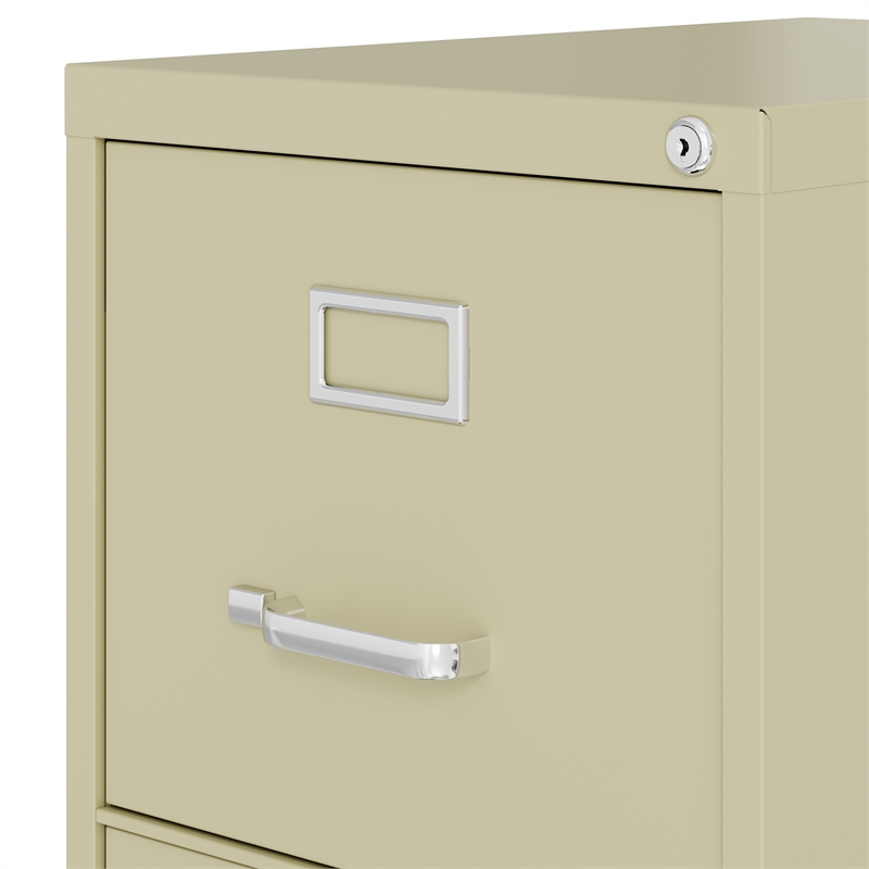 Homesphere Furniture 4 Drawer Letter Width Vertical File Cabinet Putty/Beige