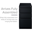 Homesphere Furniture Metal Mobile Pedestal File 3-Drawer Box/File - Black