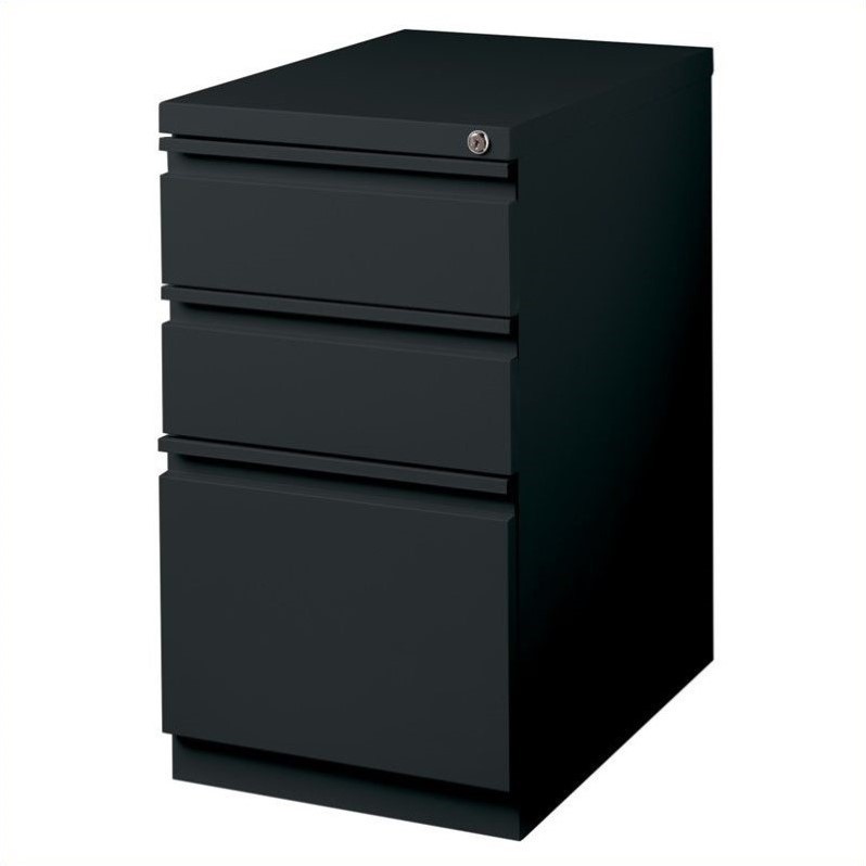 Homesphere Furniture Metal Mobile Pedestal File 3-Drawer Box/File - Black