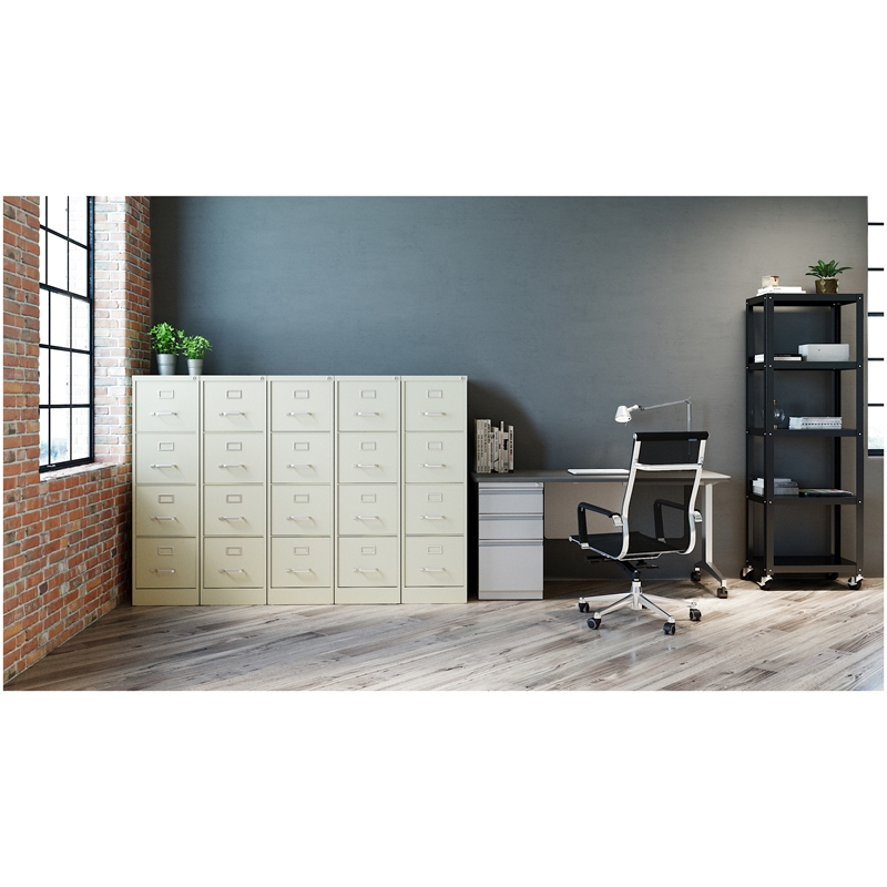 Homesphere Furniture 4 Drawer Letter Width Vertical File Cabinet Putty/Beige