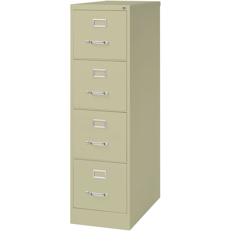 Homesphere Furniture 4 Drawer Letter Width Vertical File Cabinet Putty/Beige
