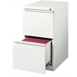 Homesphere Furniture Mobile Pedestal 2-Drawer File/File. Full Width Pull White