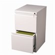 Homesphere Furniture Mobile Pedestal 2-Drawer File/File. Full Width Pull White
