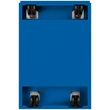 Homesphere Furniture Mobile Pedestal 2-Drawer File/File. Full Width Pull. Blue