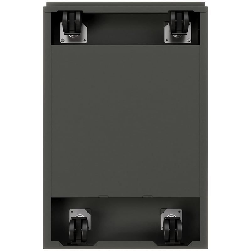 Homesphere Furniture Mobile Pedestal 2-Drawer File - Full Width Pull - Charcoal