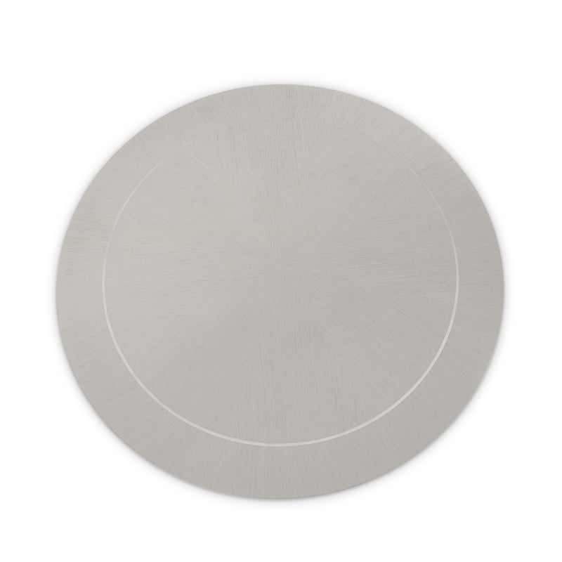 Homesphere Furniture Round Poplar & Steel Dining Table in Moonlight Gray