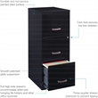 Homesphere Furniture Metal 3 Drawer Vertical File Cabinet with Lock Black